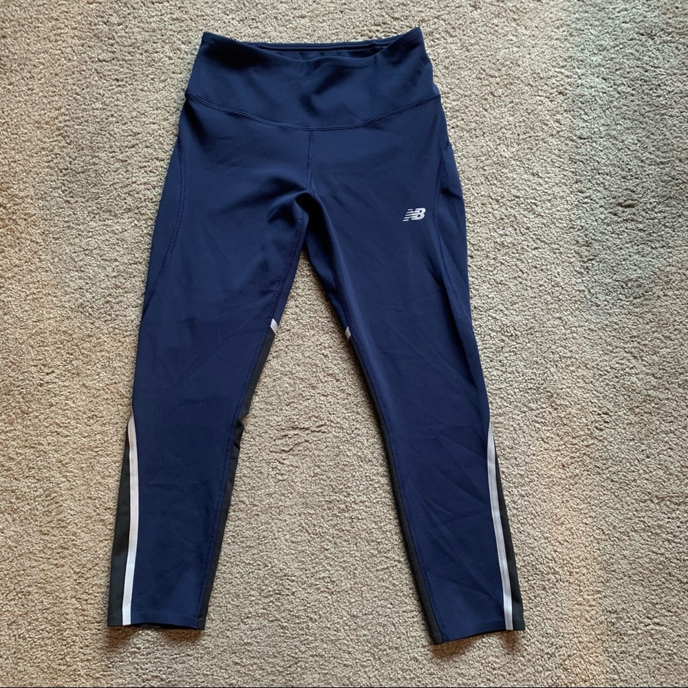 New Balance Reflective Leggings Crops Tights Slate Blue